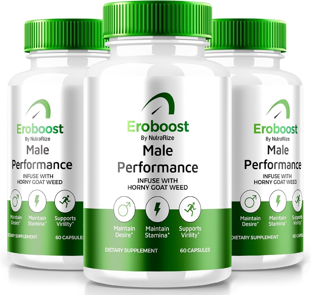 (3 Pack) Integratore di eroboost per gli uomini, Integratore maschio Eroboost, Nutrizione quotidiana per sostenere le prestazioni del picco e benessere generale, Recensioni ufficiali di Formula di Ero Boost (180 capsule)