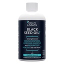 Logiche di salute Olio di semi neri | Fonte ricca di Omega 6 & Omega 9 | Olio di semi di cumino nero pressato a freddo puro per la salute respiratoria, digestiva e immune | 6 fl oz