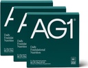 AG1 Athletic Greens Powder Supplement, Migliora la salute del fegato, Multivitamin, Probiotico, Gluten Free, Vegan e Keto Friendly, 75 Vitamine (Pacchetti di viaggio, 15 Conte) - Formula classica