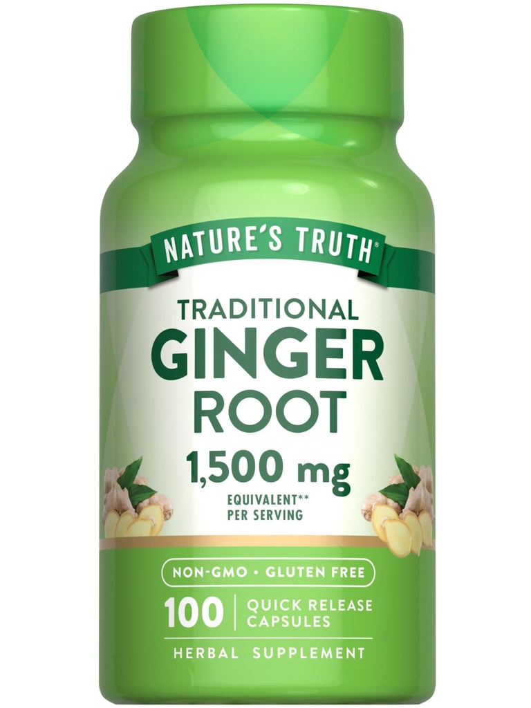 Estratto di radice di zenzero della natura | 1.500mg | 100 conte | da estratto di radice di zenzero | Non-GMO e Gluten Supplemento gratuito