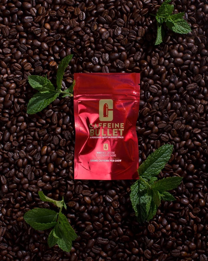 Caffeina Bullet 120 Mint Caffeine Gummies per Adulti = 12000mg Caffeina Kick, Più veloce che in esecuzione gel & Energy Chews, mid Race, Ciclismo, Gioco e Endurance Sport masticabile Energy Boost