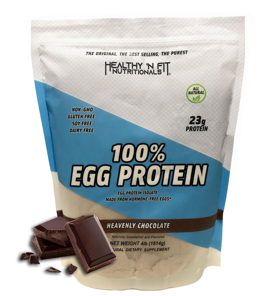 Sano 'N Fit 100% Egg Protein- Cioccolato (4lb): 100% Egg Proteine bianche. Lattosio Zero, Zucchero Zero.- Ultra Pure, Isolato di proteine dell'uovo naturale