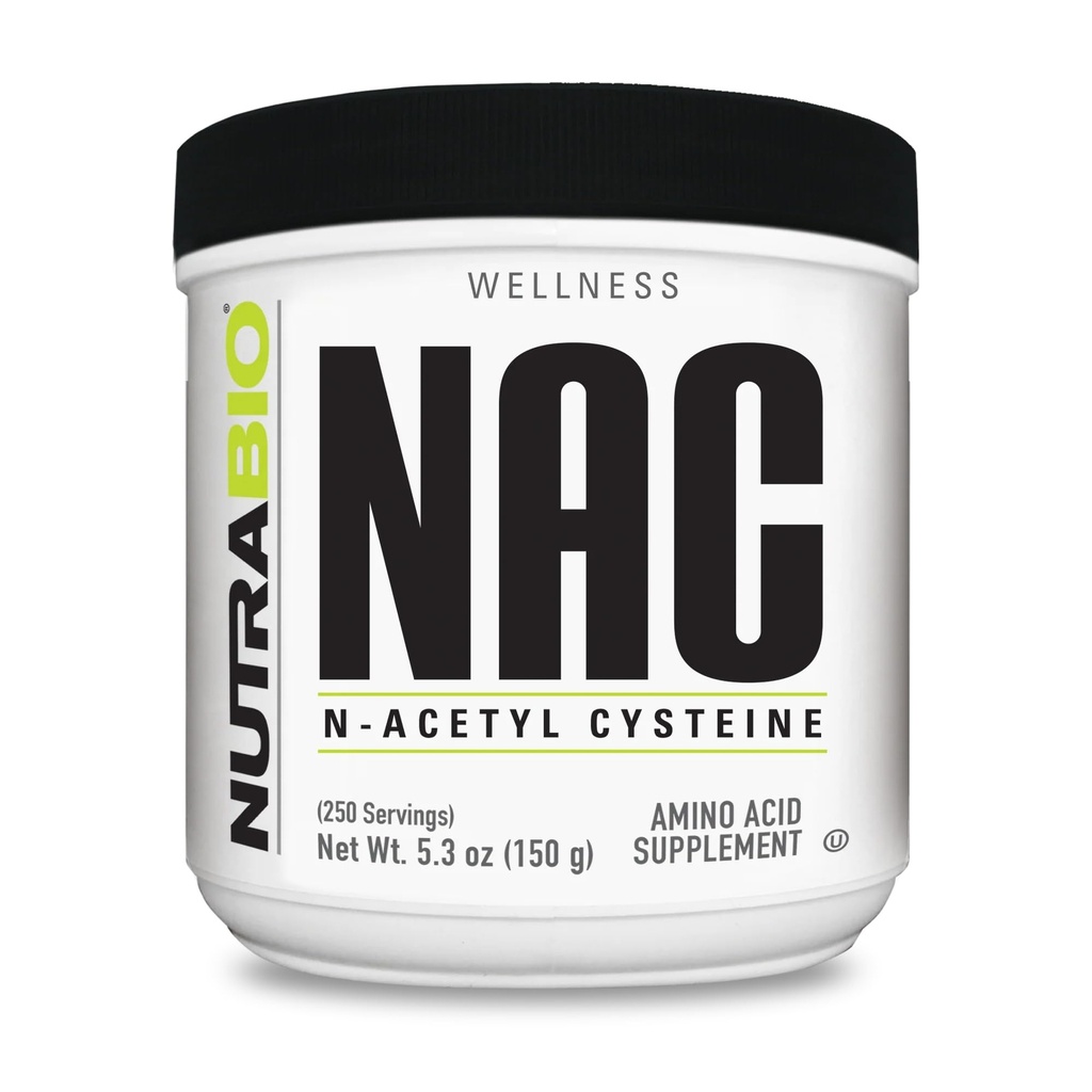 NutraBio N-Acetyl Cysteine Supplement (NAC) - Polvere da 150 Grammi, 600mg Serving - Potente Antiossidante - Supporto Immune - Nessun Filler - Non-GMO - Gluten Free
