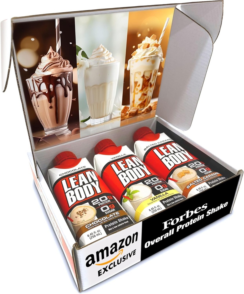 Labrada Lean Body Triple Taster Pack |On-The-Go Whey Blend Protein Shake, Zero Sugar, Gluten Free, arricchito con 22 Vitamine & Minerali 8.45Fl Oz (Pack of 3)
