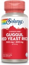 SOLARAY Guggul Gum Extract & Red Yeast Rice - Healthy Cardiovascular Function Support - Lab verificato - 60 Serve, 120 VegCaps