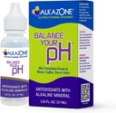 Alkazone Equilibrio pH, Antiossidanti Alcalini Gocce minerali, Singolo 1.25 Oz Pack, Portatile, Resi 10 Galloni di alcalina, Acqua Antiossidante, Non aromatizzata, pH Balance, Idratazione