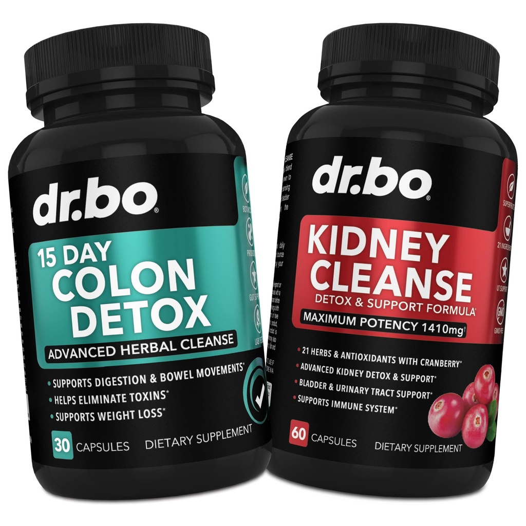 Colon & Kidney Cleanse Detox Supporto Supplemento - 15 giorni Pillole di pulizia intestinale & Probiotico per Bloating & Daily Bowel Movimento Flush - Aiuto Support Reni, Timoneria & Urinary Tract Health