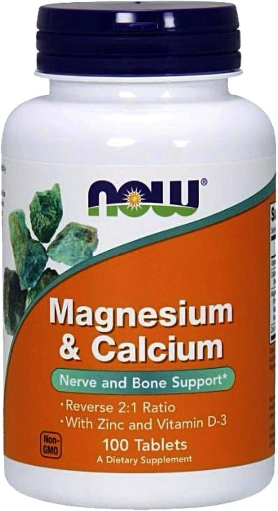 NOW Foods - Magnesium & Calcium 2:1 Ratio 100 schede