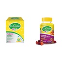 Probiotici + Fibre Probiotici (Ages 3+) - 60 Conte & Probiotici giornalieri per bambini + Veggie Fibra Gummies (Ages 3+) - 30 Conte - Salute Digestiva & Supporto Immune Aroma di bacche con una vitamina C