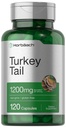 Horbäach Turkey Tail Mushroom Capsule | 1200mg | 120 Count | Non OGM e Gluten Free Extract