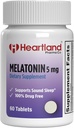 Melatonin 5mg | Pillole di aiuto per il sonno naturale | Supplemento di aiuto al sonno gratuito al 100% della droga | Non-Habit Forming | USA Prodotto | 60 Conte