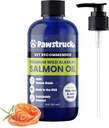 Pawstruck Pure Human-Grade Wild Alaskan Salmon olio per cani e gatti – Omega 3 & 6, supplemento di resistenza extra, acidi grassi EPA DHA per il supporto immunitario