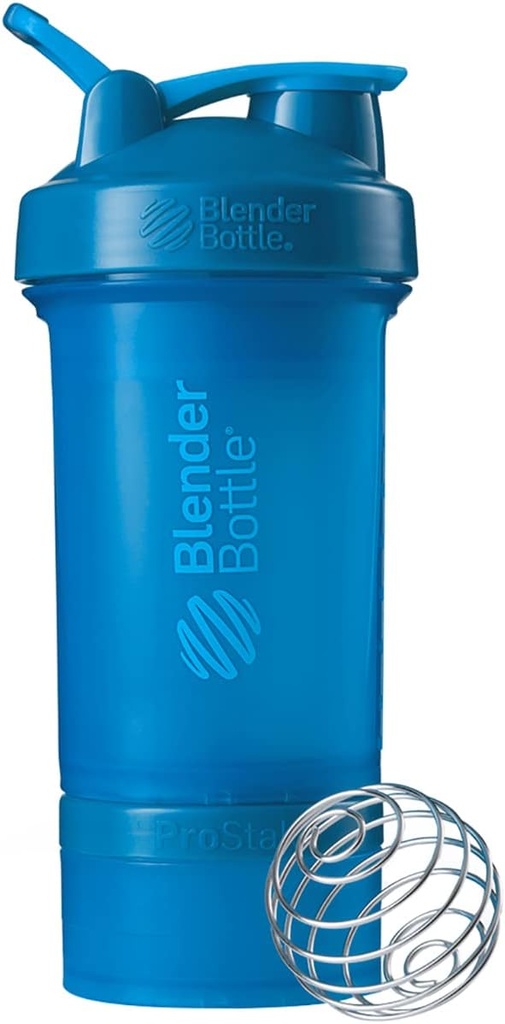 MiscelatoreBottle Shaker Bottiglia con l'organizzatore e lo stoccaggio del tubo per il sistema ProStak della polvere proteica, 22-Ounce, Cyan