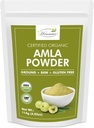 hennaco Organic Amla Powder| Polvere di Amla per cucinare, Smoothies e succhi | Sacchetto di chiusura a cerniera rivestibile | USDA Organic| Pure & Natural Indian Gooseberry Powder| 114 Grammi (4 OZ)