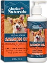 Alaska Naturals Wild Alaskan Salmon Fish Oil Supplemento per Cani Pelle e Cappotto con EPA DHA Omega 3 acidi grassi Liquid Food Topper 8 oz. Pompa