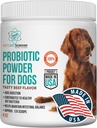 Appross. 120 Serve della polvere probiotica del cane - Probiotici e Supplementi di enzimi digestivi e supporto digestivo del cane - Made in the USA