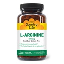 Cappucci L-Arginina di vita di campagna con vitamina B-6, 500mg, 200 capsule vegane, senza glutine certificato, vegano certificato