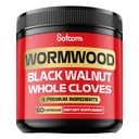 Satoomi 5 in 1 supplemento di capsule di Wormwood - estratto da noce nera, chiodi interi, curcuma e berbera HCl - Sistema immunitario e salute di digestione - 60 capsule
