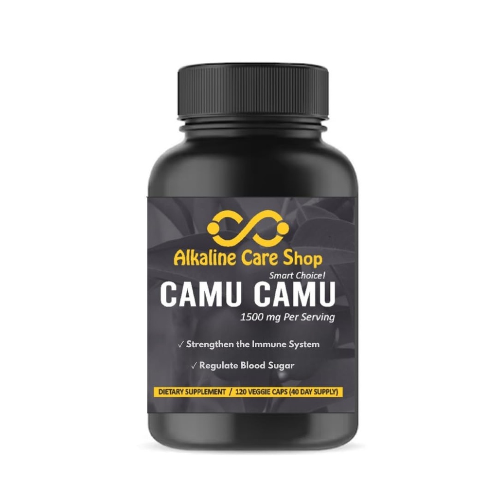 Alkaline Care | Vitamina C da Camu Camu Capsules,1500mg |100% Natural, Whole Food, Non OGM Supplemento con Camu Camu Extract |for Immune and Collagen Support (120 capsule vegetali)