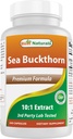 Best Naturals Sea Buckthorn Olio Polvere estratto 10:1 500 mg 240 capsule - Non OGM, Gluten Free - Contiene naturalmente Occuring Omega-7 acido palmetoleico