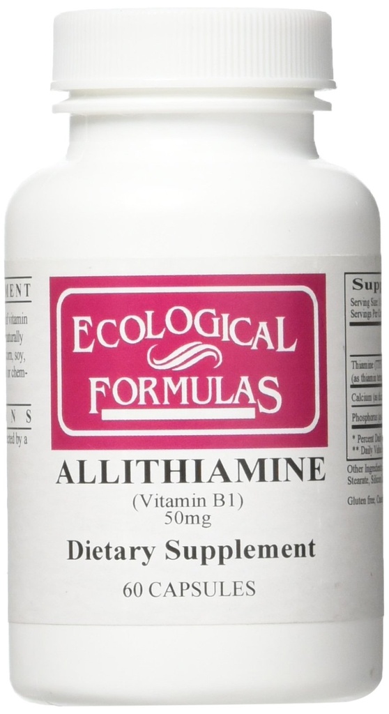 Formula ecologica Allithiamine Vitamina B1 50 Mg, Bianco, 60 Conte