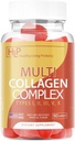Proteine viventi salutari | Peptidi complessi di collagene multi idrolizzati Tipo I, II, III, V & X | Proteine organiche pure, Grass Fed| Keto, Aminoacidi | Gummie di collagene (90 Conte)