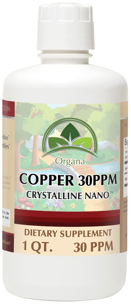 Integratore di rame liquido cristallino puro Organa - 30 PPM - Minerali colloidi