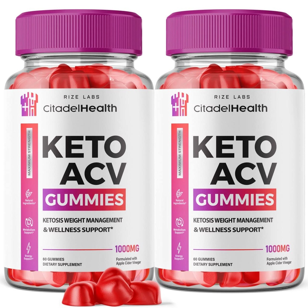 (2 Pack) Citadel Health Keto Gummies - Citadel Health Keto ACV Gummies per Advanced Weight Loss Body Boost Keto Gummies con Apple Cider Vinegar Supplement Belly Fat (120 Gummies)