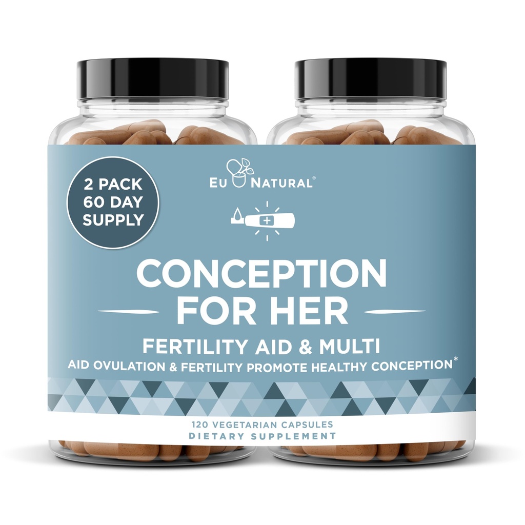 Integratori di fertilità per le donne – aiuta l'ovulazione, l'equilibrio ormonale, e cicli regolari – il supporto di vitamina prenatale con Myo-inositolo, Folate, acido folico, Vitex – 120 capsule vegetali vegetariane