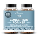 Integratori di fertilità per le donne – aiuta l'ovulazione, l'equilibrio ormonale, e cicli regolari – il supporto di vitamina prenatale con Myo-inositolo, Folate, acido folico, Vitex – 120 capsule vegetali vegetariane