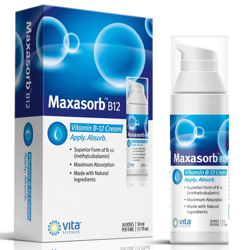 Vitamina B12 Crema Methyl B-12, Methylcobalamin B12 1000 mcg Energia, Salute e pelle vibrante, Potente Topical B12 Skin Cream - Aiuta con Eczema & Psoriasis. Energia come B12 Patch