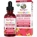 MaryRuth Organics CoComelon Toddler Kids Multivitamin con Iron | Supporto Immune | Vitamine Toddler | USDA Organic | Sugar Free | Gocce Multivitamine Liquide per Bambini Età 1-3 | Vegan | 1 Fl Oz