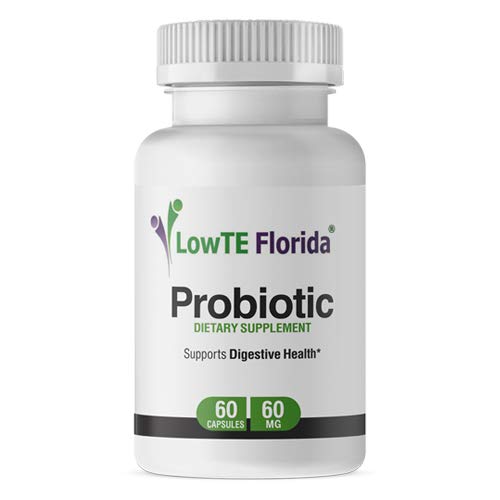 LowTE Florida® Probiotic Supplemento - 60 capsule, 60 mg, Probiotici per la salute digestiva e il supporto immunitario con Lactobacillus Acidophilus, Lactobacillus Rhamnosus & Bifidobacterium Longum