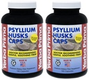 Yerba Prima Psyllium Husk Caps - 180 Capsule (Pack of 2) - Facile da ingoiare Fibra Supplemento - Colon Cleanse - Gut Health - Non-GMO Gluten Free