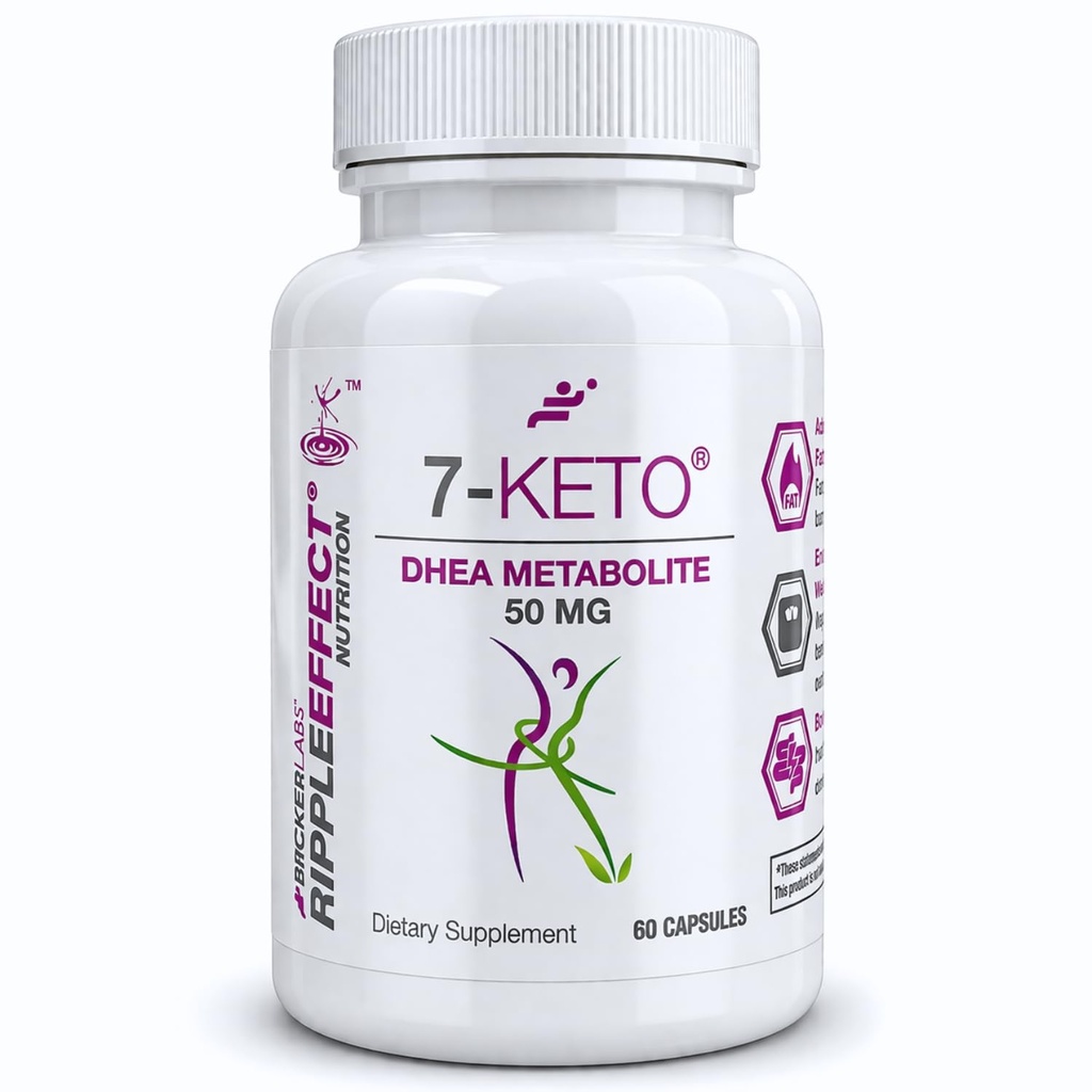 Bricker Labs 7-Keto DHEA Metabolite 50 mg Integratore alimentare per il supporto metabolico e l'equilibrio energetico, 60 capsule