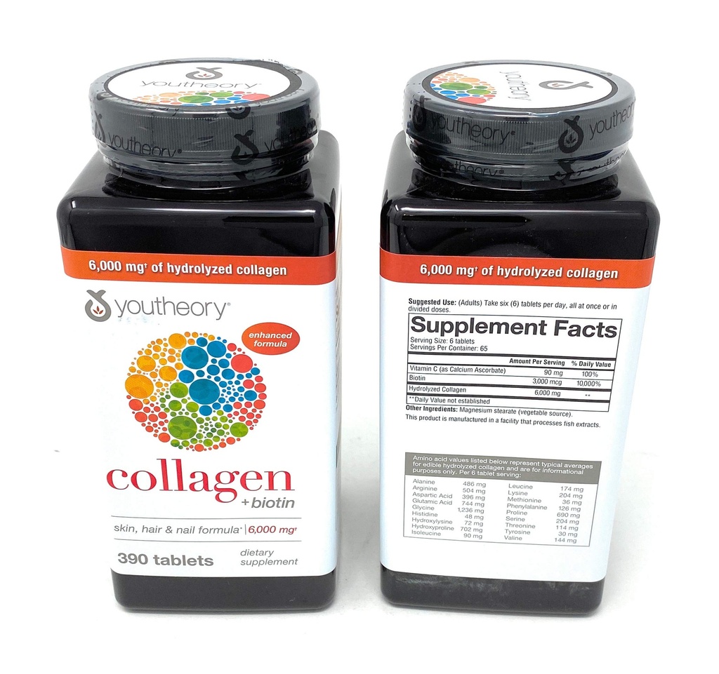 Tabelle avanzate di formula del collagene di teoria - 390 ct (2-Pack per 780 Ct)