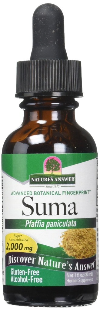 La risposta della natura Suma Root Pfaffia Paniculata Ginseng brasiliano | promuove la salute generale e benessere | Gluten-Free, Alcohol-Free & Kosher Certificato 1oz