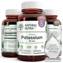 Natural Nutra Elemental Potassium Gluconate 99 mg Integratore alimentare – promuove l'energia, aiuta a migliorare il sistema nervoso, promuove la salute del cuore, il regolamento minerale, la funzione muscolare - 100 compresse vegane