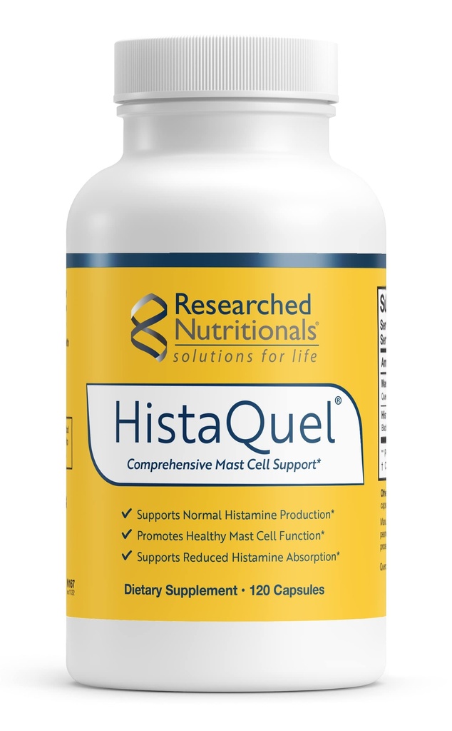 HistaQuel - Dual-Action Histamine & Mast Cell Support Formula - Clinically Researched Flavonoid & Herbal Formula con Sting Nettle & Black Cumin Seed Oil, 120 Capsule