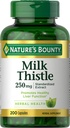 Latte Bounty della natura capsule di cardo, tradizionalmente usato per la salute del fegato, supplemento di erbe, 250 mg per porzione, 200 conte