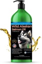 Wild Alaskan Salmon olio per cani e gatti da Islanda Pure | 1.043 mg di Omega-3 per Teaspoon | Salmon Oil & Pollock Blend | BPA-Free Brushed alluminio Epoxy rivestito bottiglia con pompa - 17 oz
