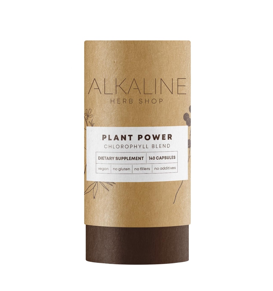 Alkaline Herb Shop Supplemento di potenza vegetale 140 capsule (Chlorophyll)