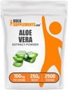 BulkSupplements.com Polvere di estratto di Aloe Vera - Supplemento di Aloe Vera, Supplemento di erbe - Vegan & Gluten Free, 100 mg per porzione, 250g (8.8 oz) (Pack di 1)