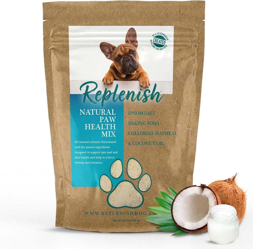 Soluzione di guarigione per cani da ricovero – Tutto sale naturale di Epsom per cani Paws - Soluzione medicata per la calunnia e idratante per le zampe screpolate asciutte - Trattamento del sale di Epsom - Protezione per cani