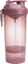 Smartshake O2GO ONE Plastic Protein Shaker Bottiglia 800 ml | 27 oz - Leakproof Screw-on Lid - BPA Free – Unisex - Deep Rose