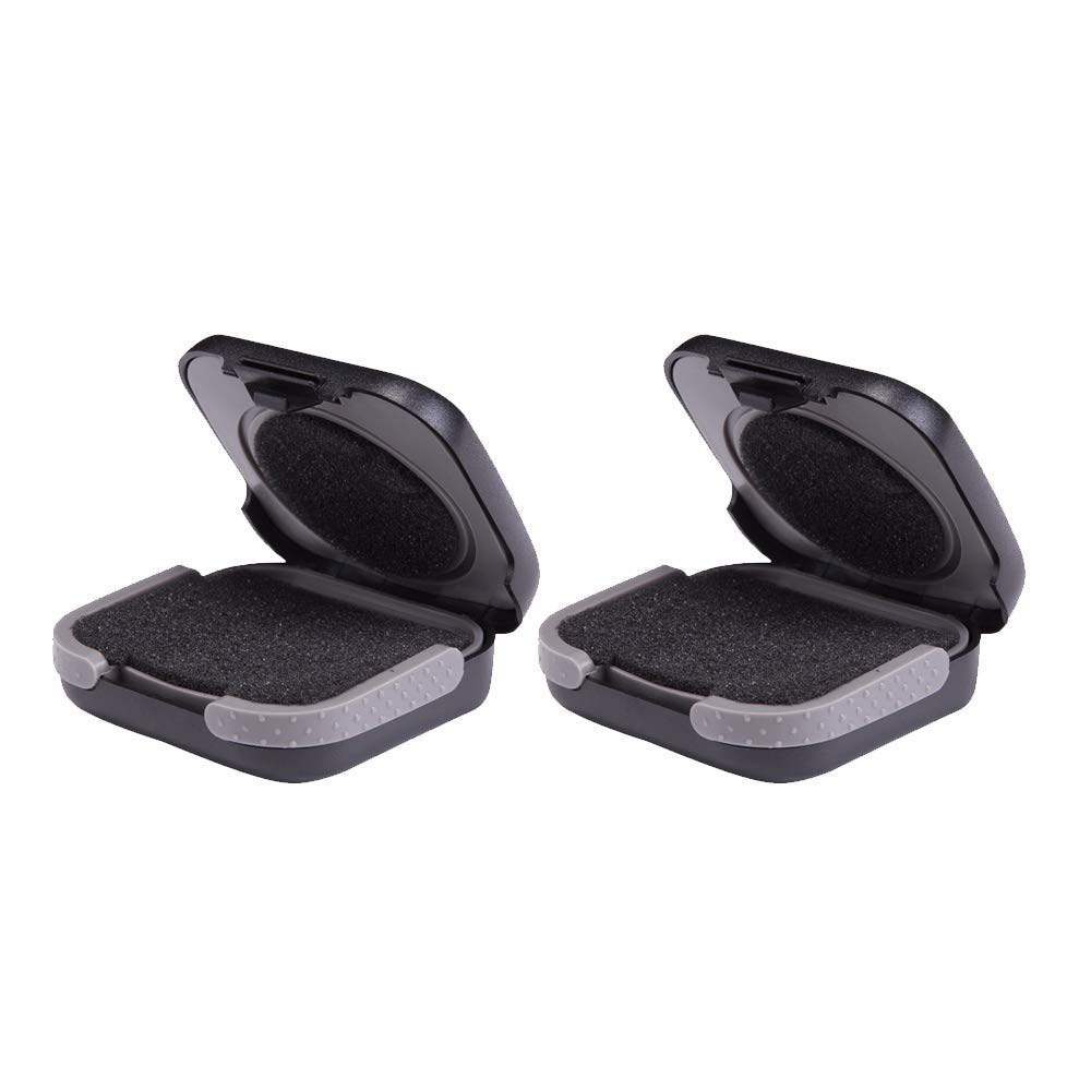Custodia per apparecchi acustici SOUNDLINK Hard - Hearing Aids Carrying Box Piccolo supporto per CIC, ITC, non per BTE ABS nero (2 pz in 1 confezione)
