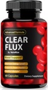 Pillole liquide trasparenti, capsule ufficiali ClearFlux, supporto all-Natural, supporto premium per mantenere livelli stabili e circolazione sana, tutte le recensioni naturali di salute del flusso chiaro (60 capsule)