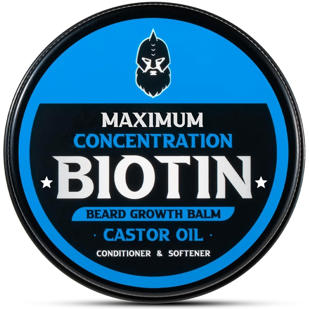 Cuscinetto Balm, Concentrazione massima Biotina, con olio di ricino e oli di Argan & Jojoba, promuove la crescita del cuscinetto, stili, rinforza e ammorbidisce Beards & Mustaches, 2 once,Cedar