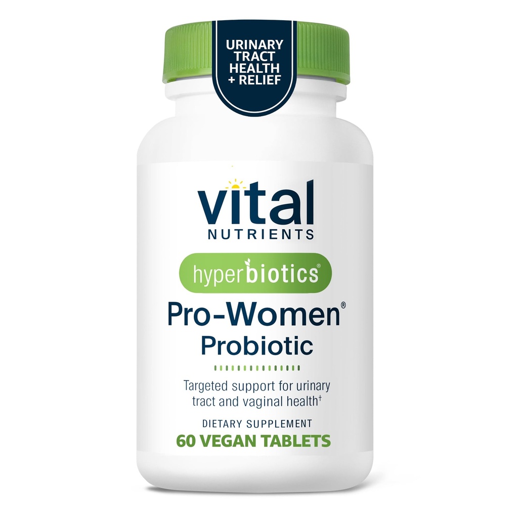 Iperbiotici vitali Nutrienti Pro Donne Probiotici per le donne | Probiotici vaginali per PH Balance | Probiotici orali per la salute vaginale e la salute del tratto urinario | 6 Strains mirati | 60 compresse vegane