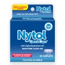Nytol Quick Caps Nighttime Sleep Aid con Diphenhydramine HCI, Caplets Easy-to-Swallow a Fall Asleep Fast, 32 Count